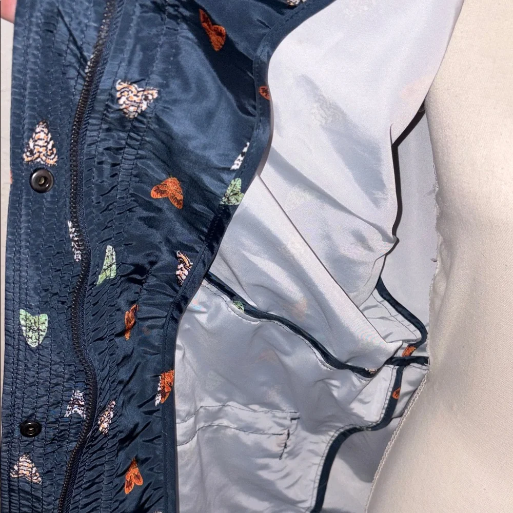 H&M Navy Utility Jacket with Colorful Patterns - Picture 4 of 8